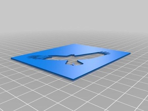 crow estêncil personalizado 3d print model - Mito3D