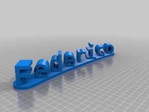 federico işaretler logoları özelleştirilmiş 3d print model - Mito3D