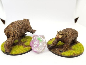 owlbear 28mm tabletop gaming animals dnd miniature pathfinder roleplaying 3d print model - Mito3D