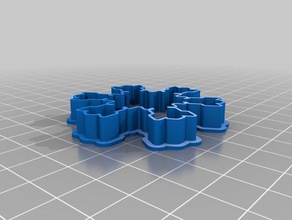 customized snow flake cookie cutter 3d print model - Mito3D