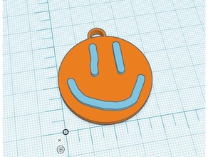 smiley art jewelry keychain face 3d print model - Mito3D