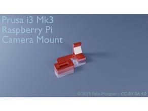 prusa i3 mk3 raspberry pi camera mount 3d la stampante accessori 3d print model - Mito3D