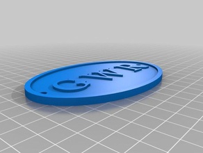 my customized customised oval railway signs 3d print model - Mito3D