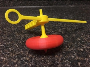 5 minutos de la grasa hilar a anillos parte superior los juguetes juegos recarga rápida proppeller mesa juego 3d print model - Mito3D