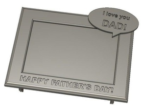 happy fathers day picture frame decor fathersday happyfathersday photo pictureframe 3d print model - Mito3D