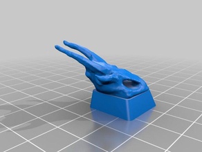 teschio del drago keycap v2 computer artigianale 3d print model - Mito3D