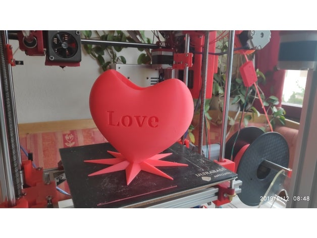 herzvase2 3d drucken Blumen-vase geburtstag muttertag 3D print model - Mito3D
