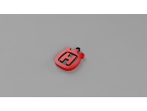 husqvarna keychain keychains logo motorcycle mower 3d print model - Mito3D