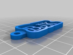 bjk de porte-clés personnalisé 3d print model - Mito3D