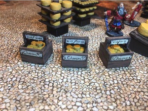 formaggio casse il dnd dungeons dragons fantasia mercato pathfinder gioco di ruolo rpg scatter terreno 3d print model - Mito3D