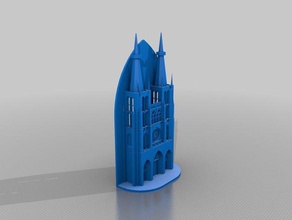 catedral gotica line edifícios estruturas gótico makerbotdigitizer 3d print model - Mito3D