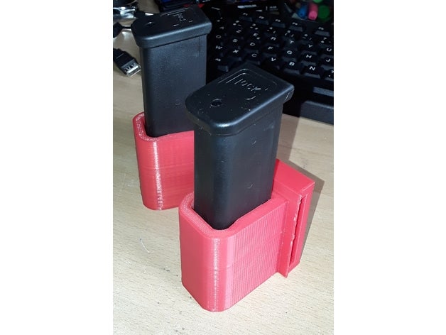 holster 2 chargeurs glock hobby gun magazine 3D print model - Mito3D