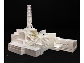 chernobyl nuclear plant buildings structures accidental architecture fail history pripyat urss 3d print model - Mito3D