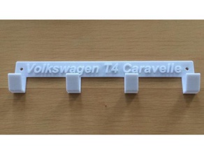 volkswagen t4 clothes hook automotive bus caravelle coat hanger vw 3d print model - Mito3D