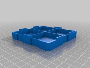 my customized stackable small parts tray 2x2 tool holders boxes 3d print model - Mito3D