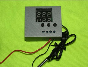 dual led display thermostat box electronics 3d print model - Mito3D