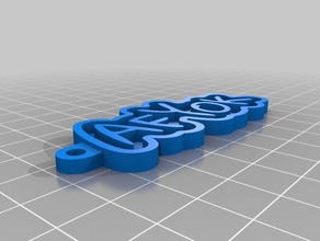 afyok sn keychains customized 3d print model - Mito3D