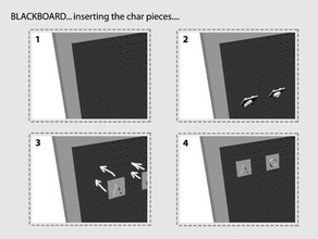 blackboard caracteres quebra-cabeças dashboard 3d print model - Mito3D
