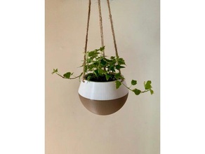 hanging planter outdoor garden flower pot plants 3d print model - Mito3D