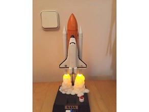 space shuttle modello fiamme veicoli 3d print model - Mito3D