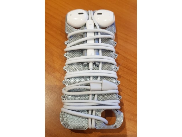 einfach apple earpod wickeln mobile Telefon earpods-Halter apple-Kopfhörer Kabel-management Kabel-wrap Ohrhörer Kopfhörer-Halter iphone iphone-Ohrhörer Kopfhörer xr 3D print model - Mito3D