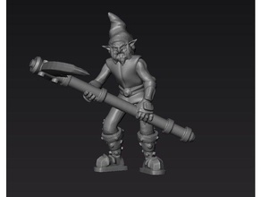 toque rouge de d&d 3d l'impression L'impression le mdn miniature la fantaisie jeu gnome pathfinder rpg stratégie 3d print model - Mito3D