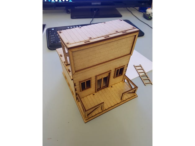 wild west basic building buildings structures 3mm mdf infinity game lasercut malifaux terrain 3D print model - Mito3D