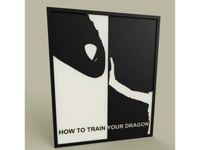 trainieren Sie Ihre dragon 2dart 2d-Kunst 2d-Wand-Kunst anime fantasy film Malerei 3d print model - Mito3D