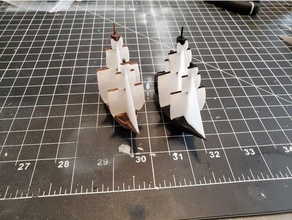 bateau de pirate split matériaux jeux 3d print model - Mito3D