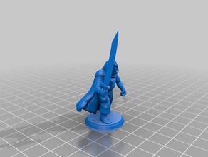 paladin humain 28mm le mdn miniature fighter de l'homme figurine 3d print model - Mito3D