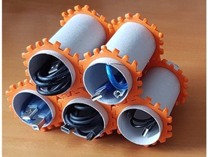 customisable paper roll organizer organization 3d print model - Mito3D