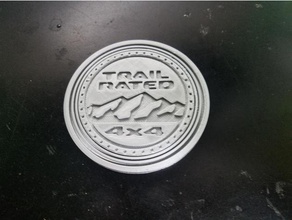 jeep trail rated drink coaster food 3d print model - Mito3D