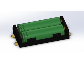 battery holder 2x 18650 model electronics case 3d print model - Mito3D