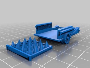 asiatique guerre chariot porte bloquant 3d print model - Mito3D