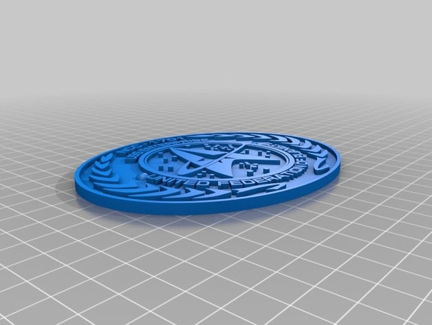 uss enterprise ncc-1701 plaque hobby 3D print model - Mito3D