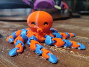 sevimli mini ahtapot çok malzeme oyuncaklar oyunlar TEB mmu2 mmu2s renkli multimaterial prusa 3d print model - Mito3D