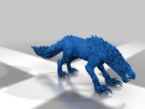 odogaron monster hunter 3d printing capcom dnd dragons dungeons pathfinder wolf 3d print model - Mito3D