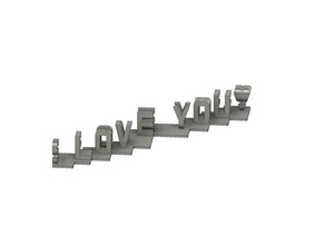love you send nudes 90 degree stand art heart 3d print model - Mito3D