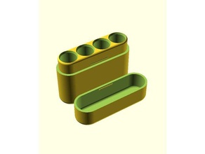caixa de baterias 4xaa-célula 3d impressão bateria aa akku batterie tampa da armazenamento a 3d print model - Mito3D