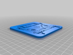 kombi 1 coasterplaque yazın işaretler logoları içecek coaster vw 3d print model - Mito3D