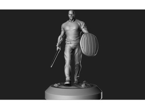 bob - runescape inspired statue old school zbrush 3d print model - Mito3D