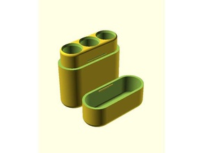 battery box 3xaa-cell 3d printing aa akku batterie cover storage 3d print model - Mito3D