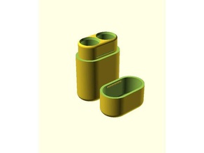 Batteriehalter 2x AA-Zelle 3d drucken aa-Batterie akku batterie Batterie-Abdeckung storage Aufbewahrungsbox 3d print model - Mito3D