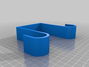 double sided cubicle hook office coat divider 3d print model - Mito3D