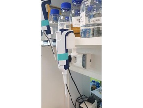 pipette holder rainin xls biology laboratory tools lab equipment micropipette stand 3d print model - Mito3D