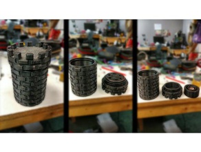 d&d dice container 25mm d20 insert castle dd dnd 3d print model - Mito3D