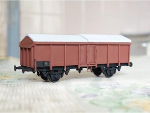 db wagon à toit coulissant 187 h0 des véhicules échelle les wagons le chemin de fer train 3d print model - Mito3D