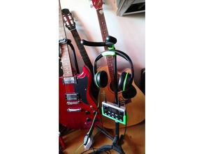 auriculares guitarra percha eléctrica colgador los 3d print model - Mito3D