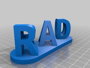 rad baba işaretler logoları özelleştirilmiş 3d print model - Mito3D