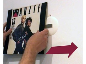 invisibile di dischi in vinile montaggio a parete record disco 3d print model - Mito3D